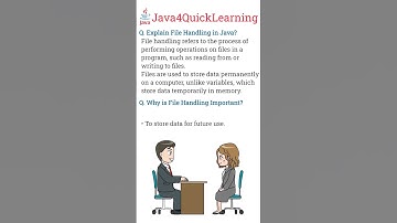 Explain File Handling in Java #corejava #interviewquestions #filehandling #java4quicklearning