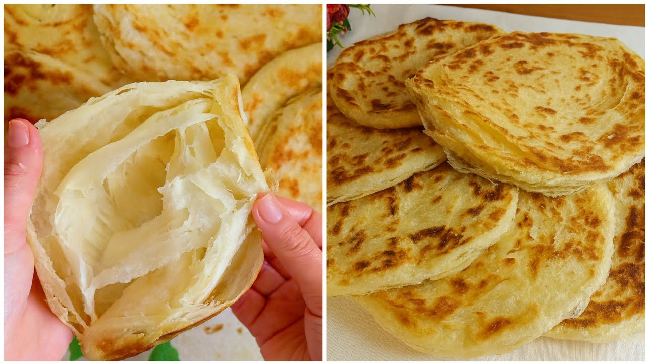 Il Pane Sfogliato Marocchino( Melui),Perfetto in Padella! 😍🍞