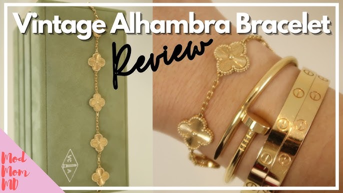 Van Cleef & Arpels Vintage Alhambra 5 Motifs guilloché Bracelet