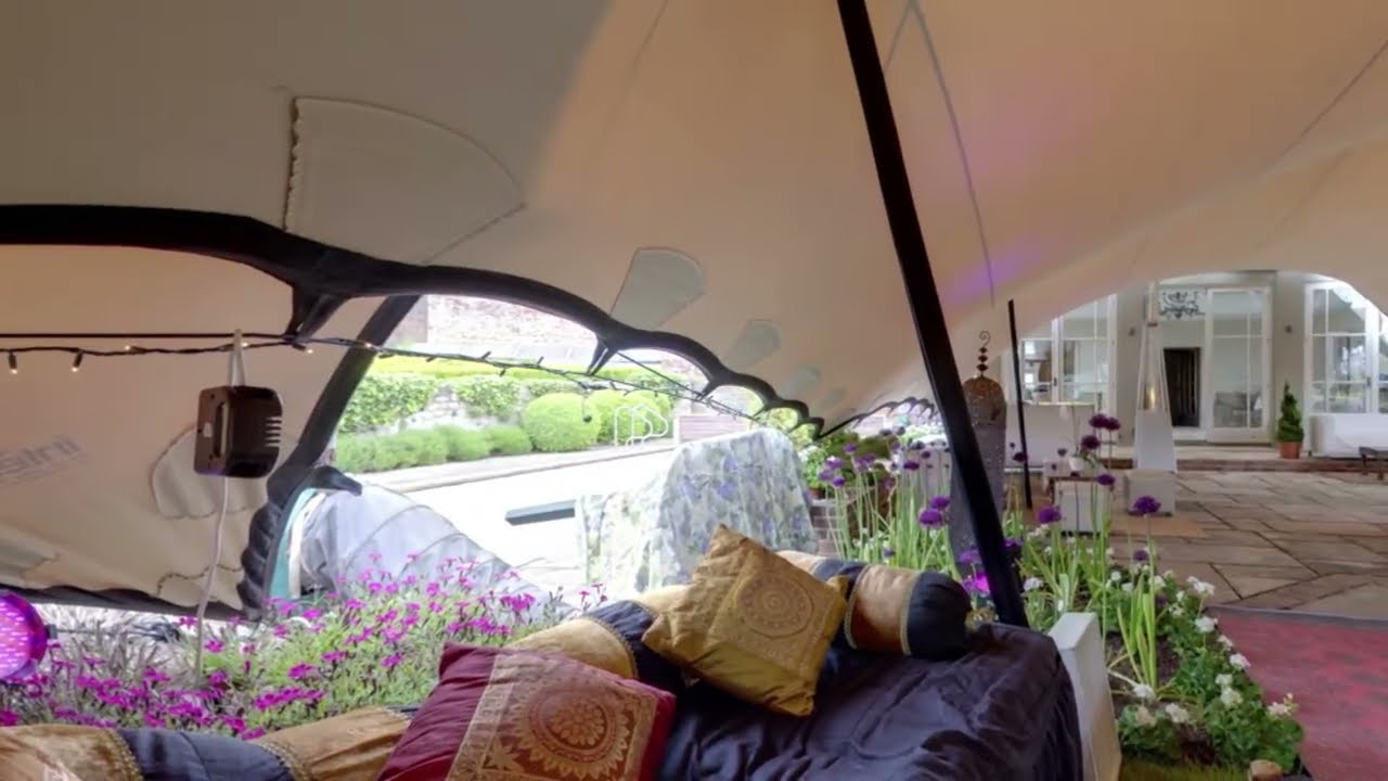 What does a stretch tent look like inside? Take a peek