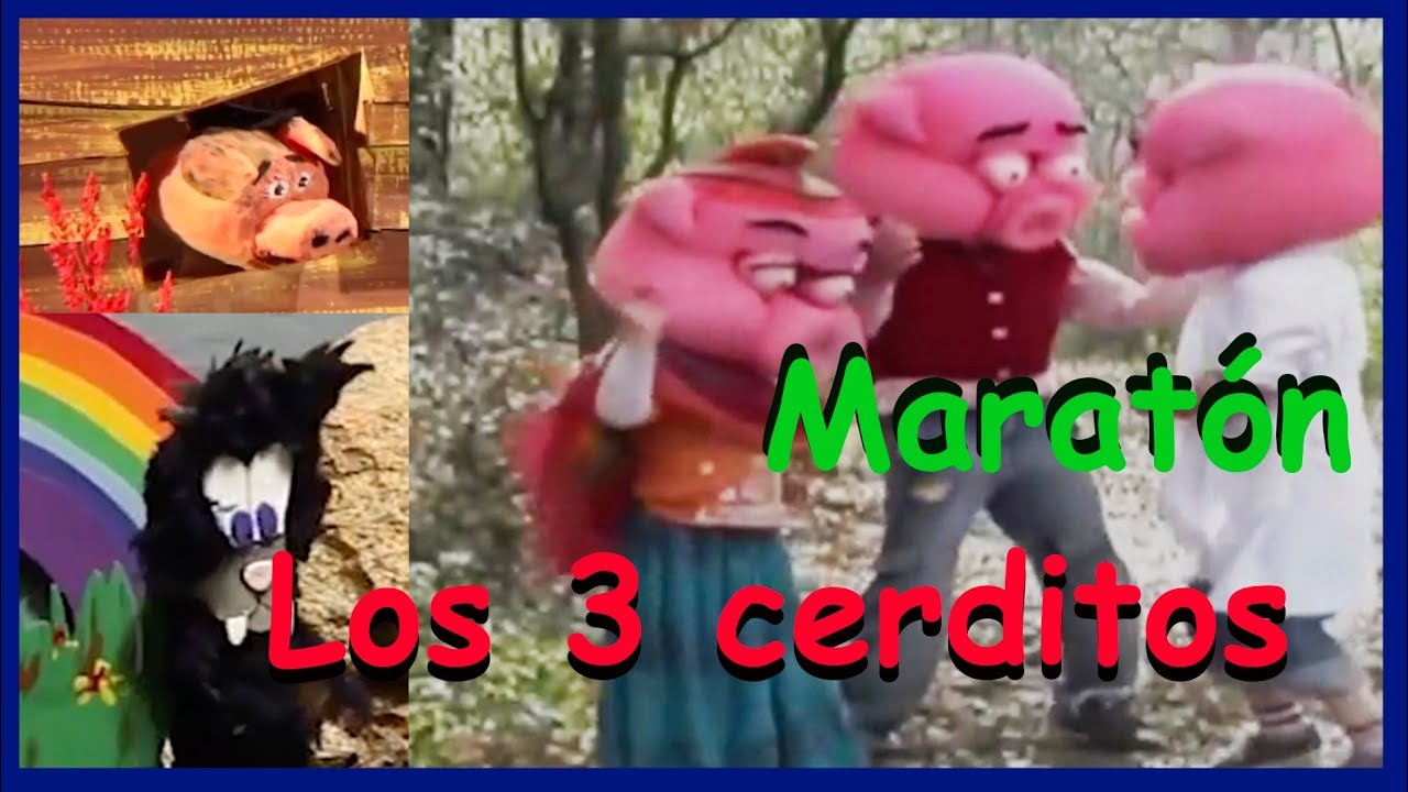 Los Tres cerditos y el lobo: MARATÓN de cuentos (4 versiones)
