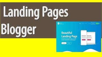 Landing Page Blogger Design 2019
