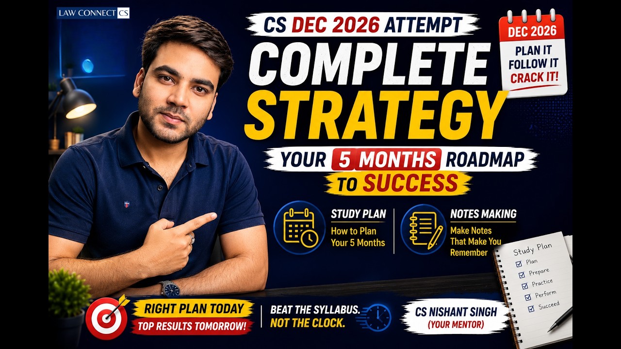How to Crack CS Dec 2026 in Just 5 Months ? | Complete Strategy