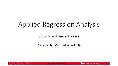 Applied Regression Lecture 5 Basic Probability Part 3