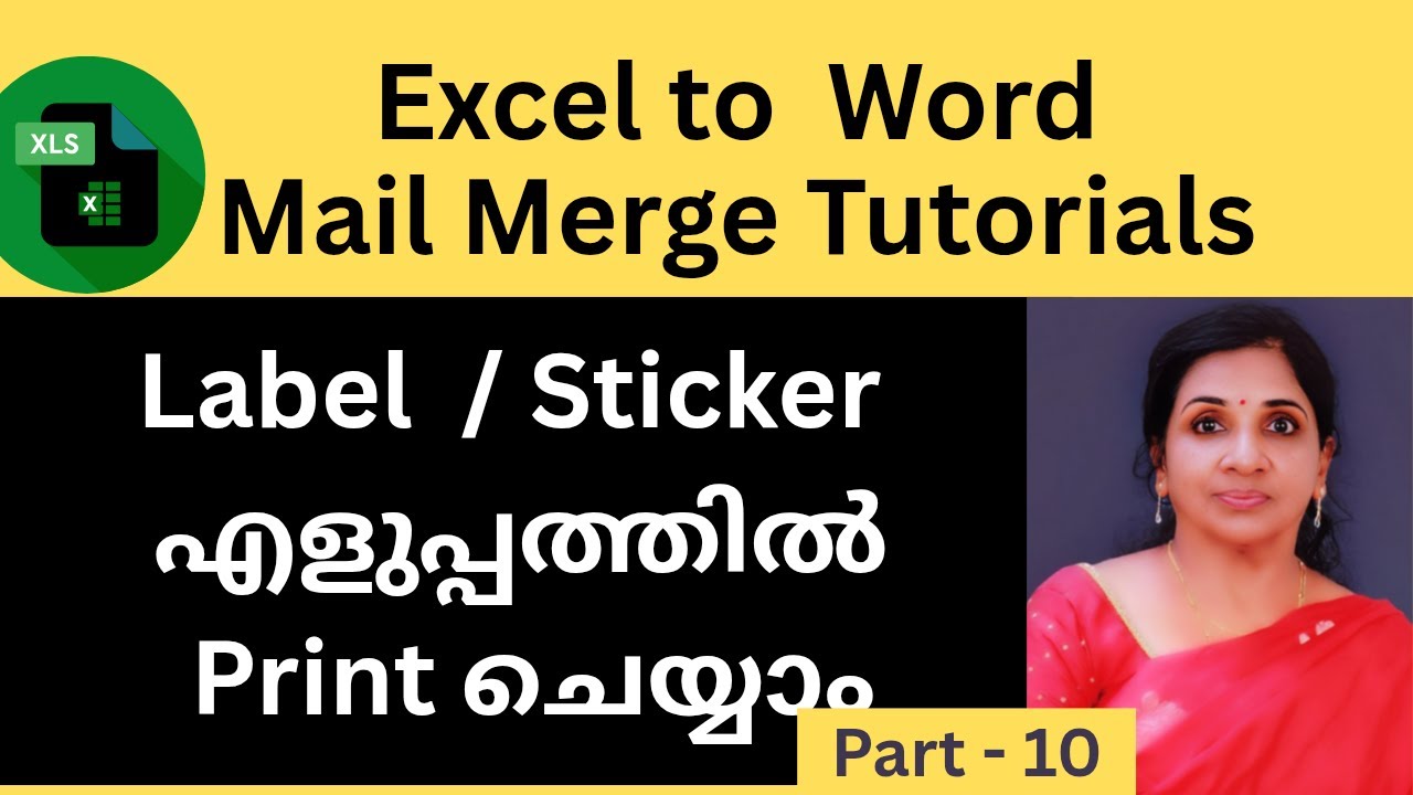Label Printing Excel to Word with Mail Merge Tutorial