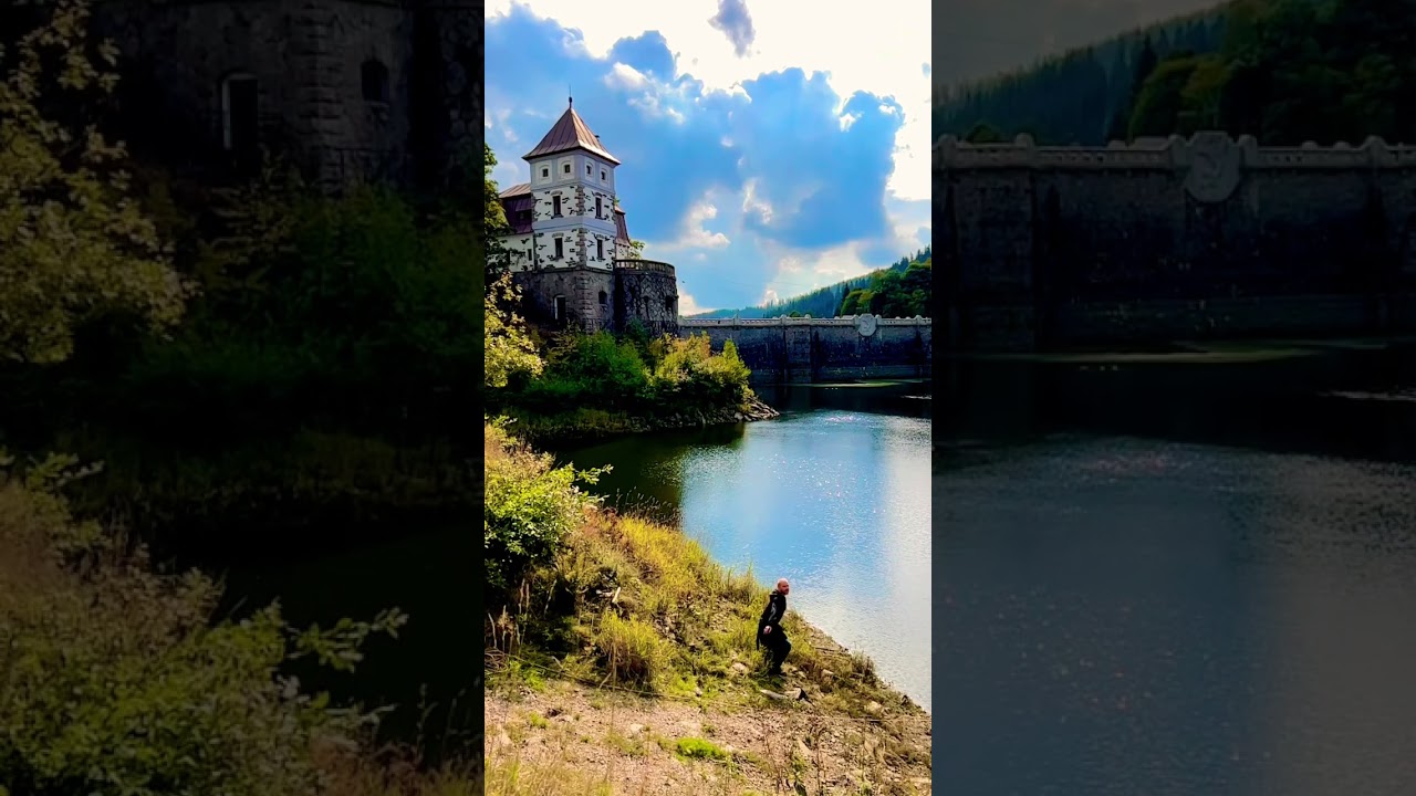 Comment if you would like to live in this house🤩 Beautiful Dam of Elbe / Labe in Špindleruv Mlyn!