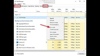 How to Use Task Manager Eco Mode in Windows 10