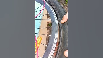 Every Cyclist Should Know This Trick! How to Easily Put on a Bicycle Tire #shorts #bike #tips
