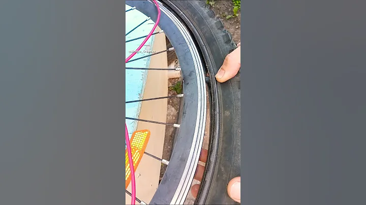 Every Cyclist Should Know This Trick! How to Easily Put on a Bicycle Tire #shorts #bike #tips
