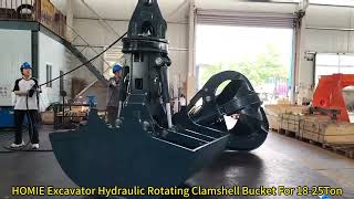 The Versatile HOMIE HM08 Hydraulic Rotating Clamshell Bucket for 18-25 Ton Excavators