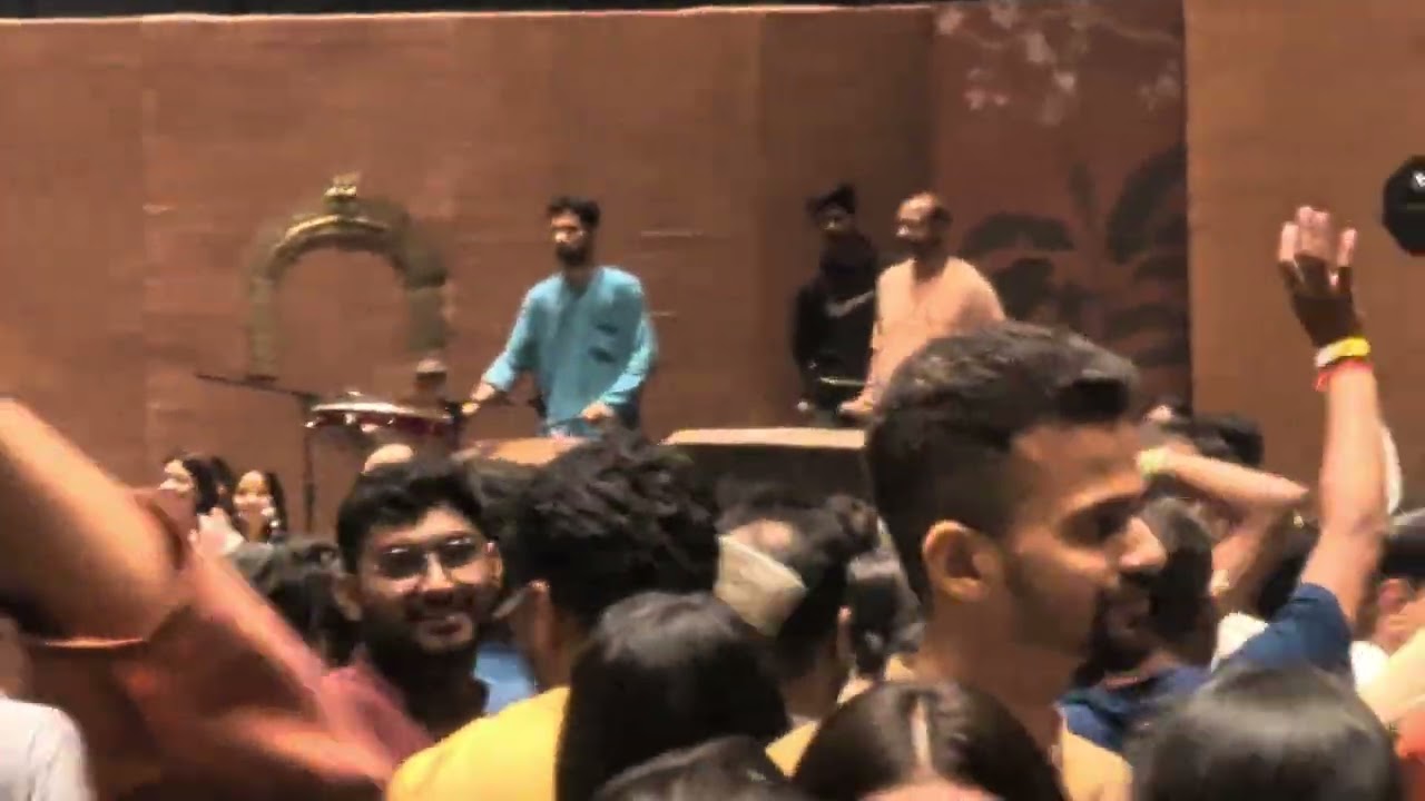 Isha volunteers dancing in ecstacy after the program of Sadhguru ecstacy of enlightenment in Mumbai 