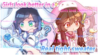 Girls look better in a real tight sweater🦋💕/ Hutao🧧Yelan💎/Genshin impact x gacha✨/trend