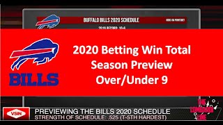 Buffalo bills 2020 schedule with betting win total over under
prediction