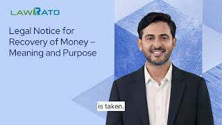 Legal Notice for Recovery of Money