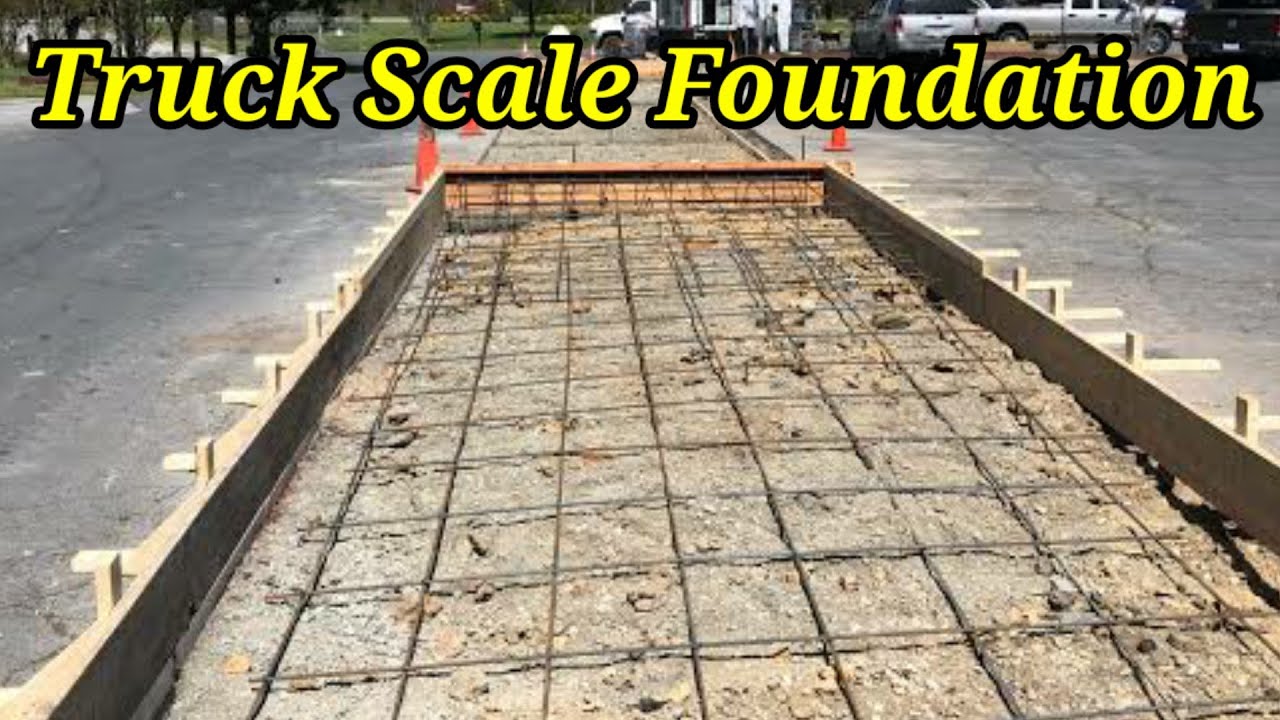 truck scale foundation rebar grid detail