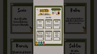 Jadwal Piket Kelas desain di Aplikasi Canva #aplikasicanva #canva #jadwalpiket #sekolah