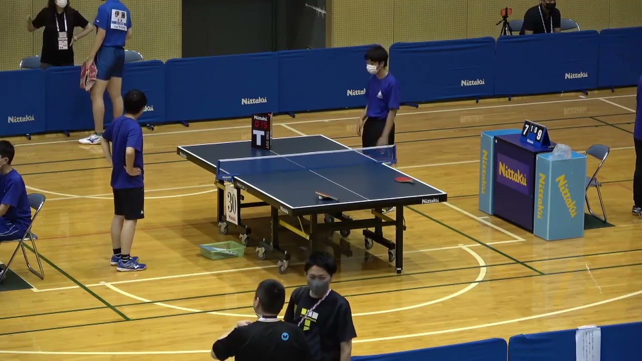 2021年IH 卓球 男子シングルス2回戦 伊藤颯 古川学園(宮城) vs 安藤実慶 松商学園(長野)