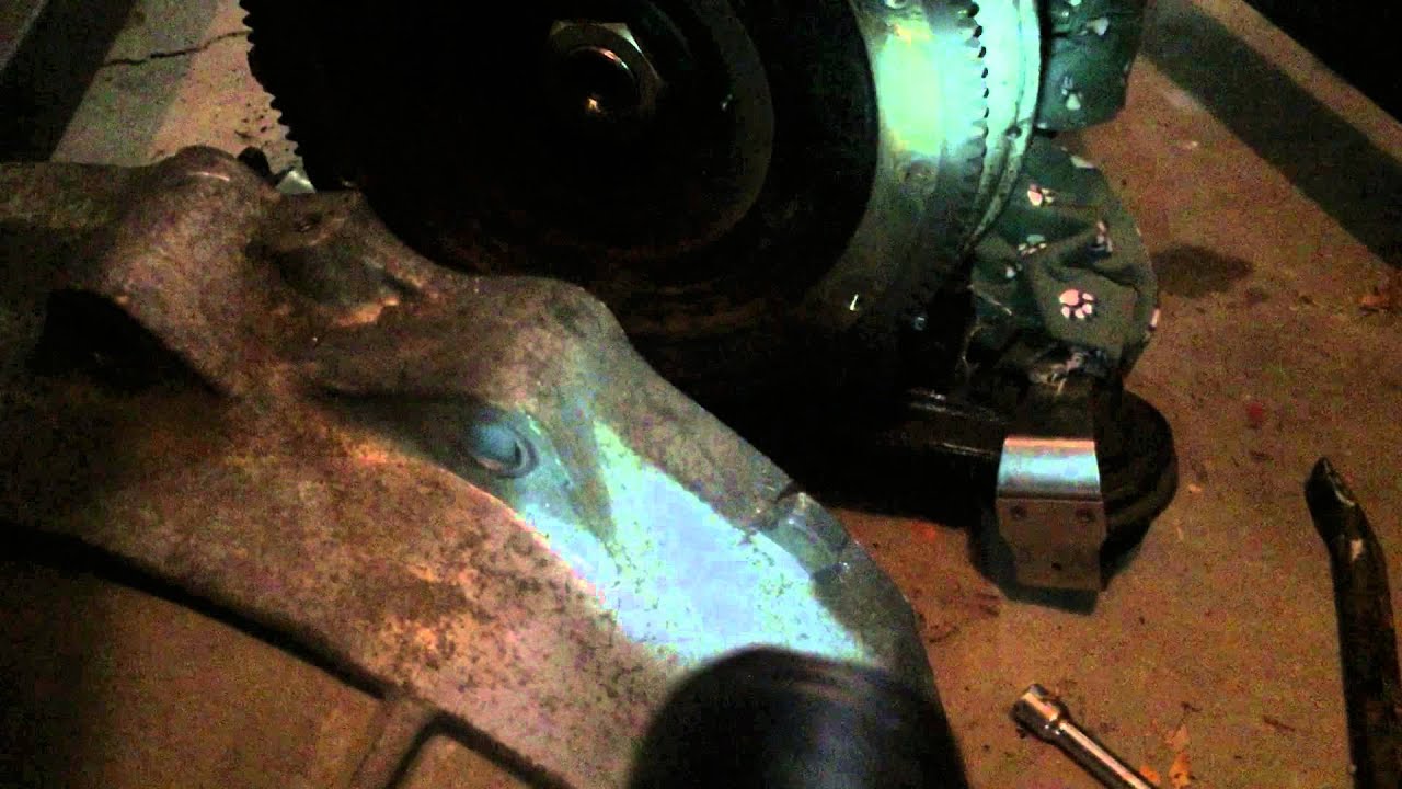 Separation of the transmission from the engine - YouTube