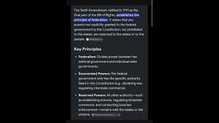 10th amendment of the bill of rights GOVERNMENT OVERREACH