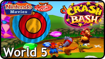 Crash Bash - Adventure Mode - World 5 (2 Players, All Gems, All Crystals)