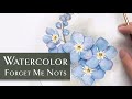 Watercolor Forget Me Not Tutorial | Beginner Color Palette