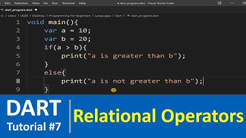 Dart Tutorial #7 - Equality and Relational Operators in Dart Programming