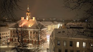 Calming Walk in Snowy Tartu, Estonia | Sony A1 8K