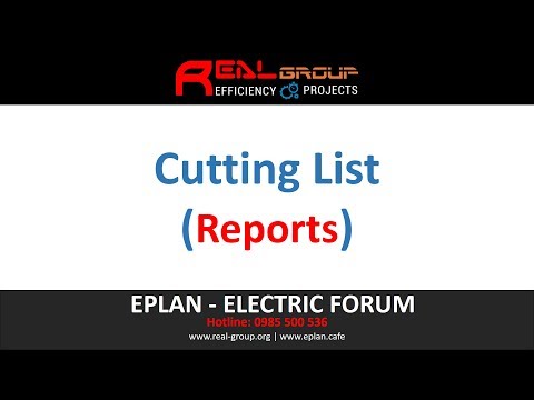 Cutting List (Reports) | EPLAN Education