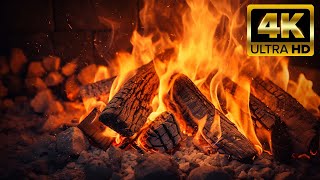 Fireplace 4K UHD! Fireplace with Crackling Fire Sounds. Fireplace Burning for Home