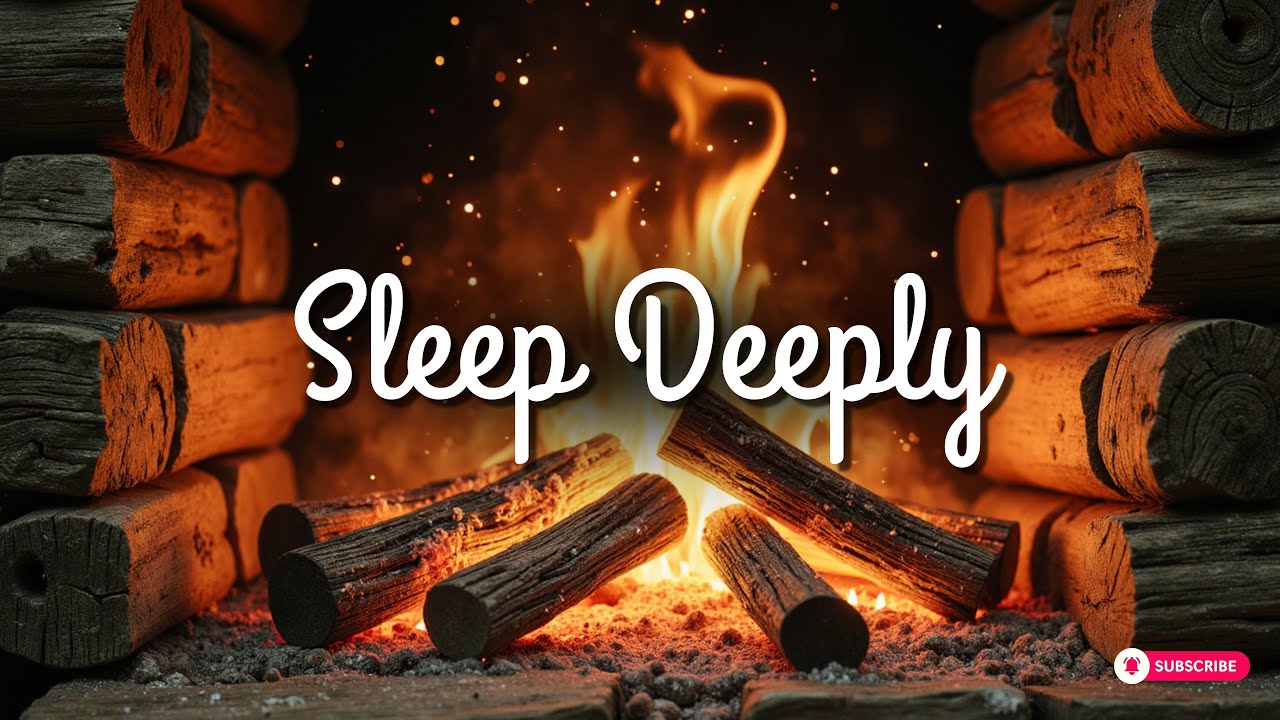 Relaxing Fireplace Piano Music - 8HR Deep Sleep, Study & Stress Relief Ambience