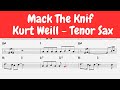  mack the knife   v2 kurt weill  tenor sax