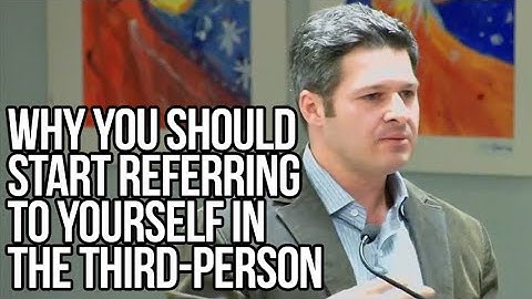 Why You Should Start Referring to Yourself in the Third Person | Ethan Kross