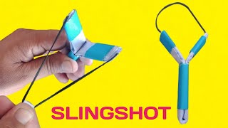 How to make paper slingshot | Origami slingshot | Gulail