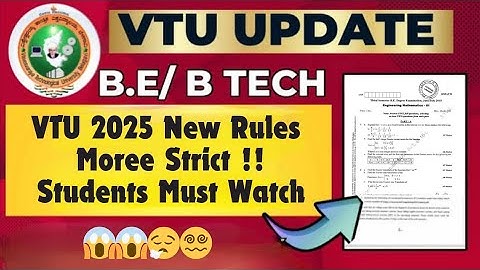 "VTU 2025 New Exam Rules 🔥 | Internal Marks, Grace Marks,  Attendance, Digital Evaluation & More!"