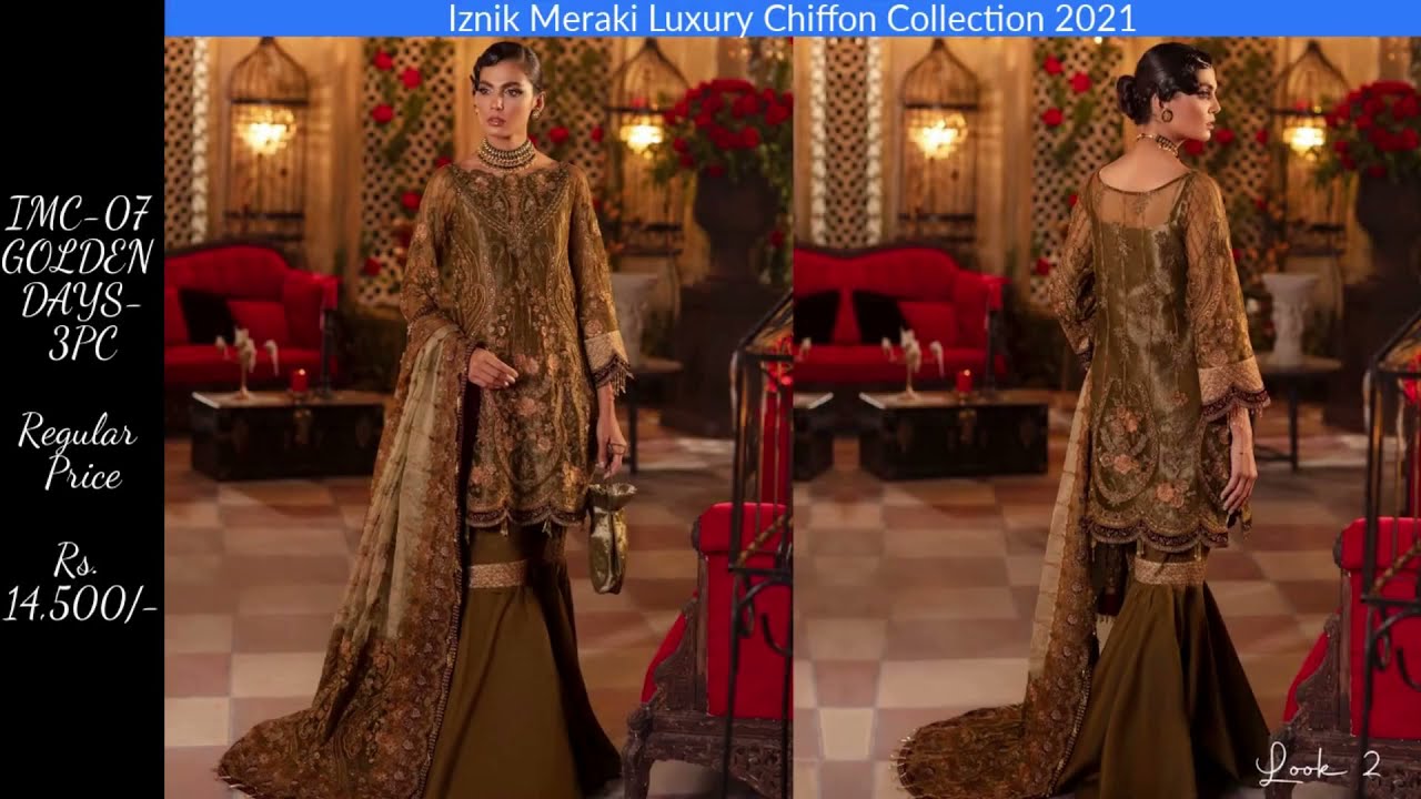 Iznik Meraki Luxury Chiffon Collection 2021 MA Fabrics Pakistan IZNIK New Arrivals Unstitched
