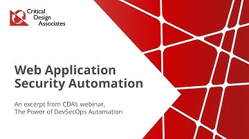 Web Application Security Automation