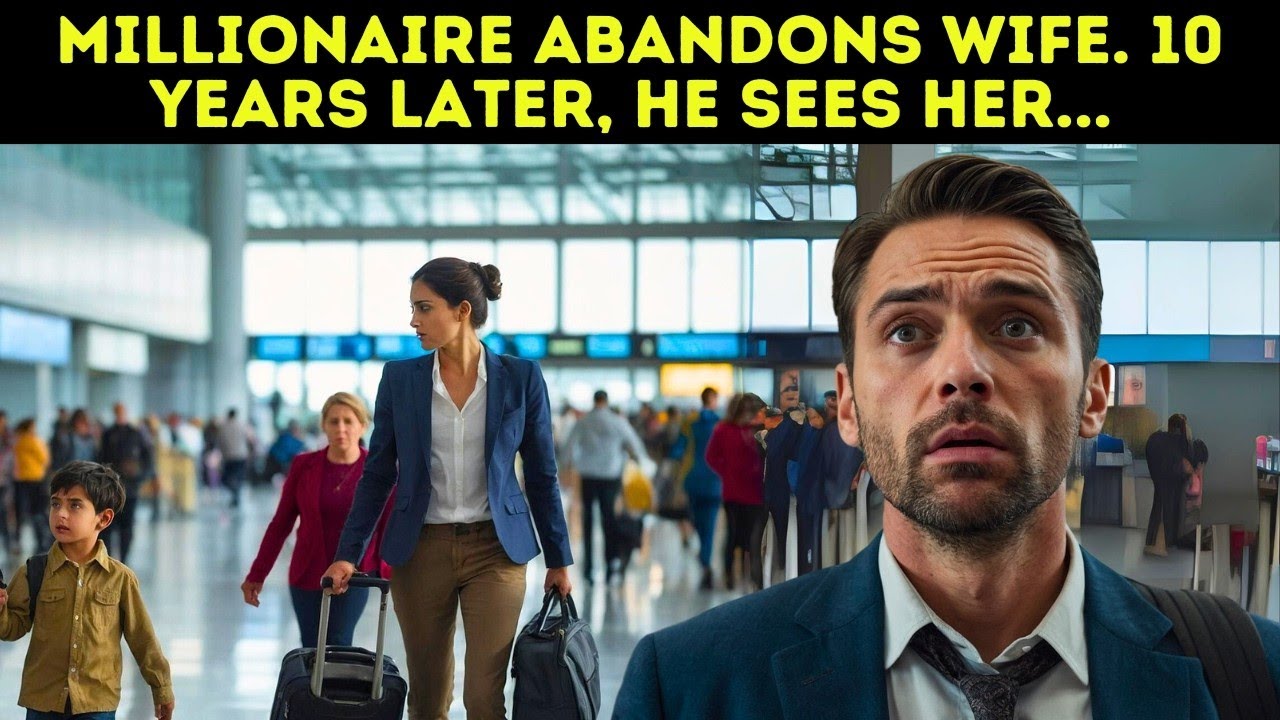 Millionaire Abandons Wife. 10 Years Later, He Sees Her at the Airport