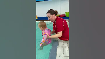 Lulu 16 Months Safety Turns Underwater Babyswimming Swimlessons Swimclass 