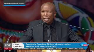 EFF leader Julius Malema pays tribute to Mam Winnie Mandela