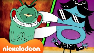 Plankton & Scissors Schemes And Cheats Marathon! 😱 SpongeBob + Rock Paper Scissors | Nicktoons