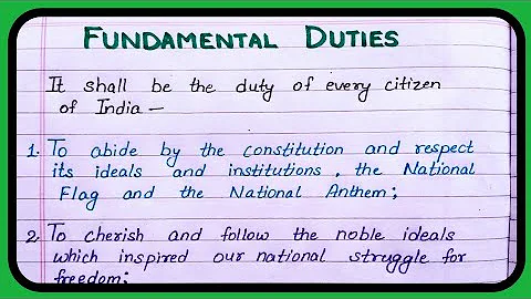 Fundamental Duties, Eleven Indian Fundamental Duties, constitutional Fundamental Duties