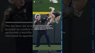 Fan shot by stun gun after running onto field during Cincinnati Reds game