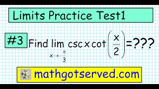 Interactive Limits Test Practice I #3 Question trigonometric limits substitution