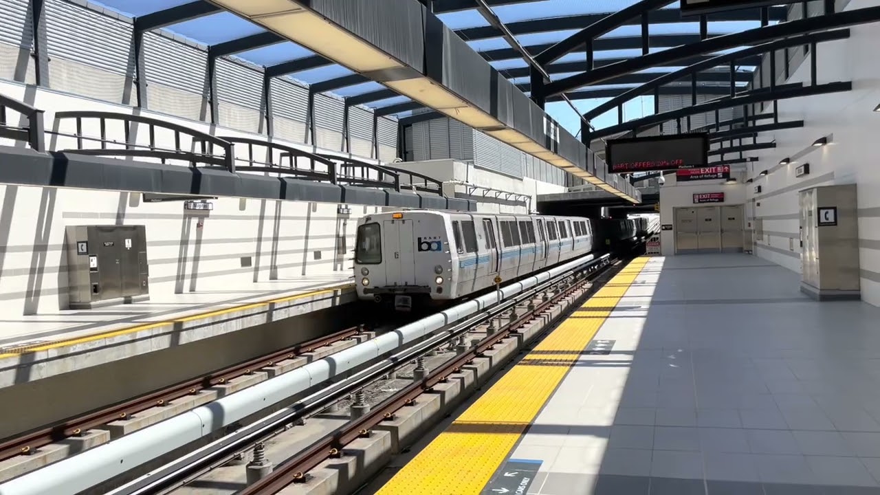 Unbeatable acceleration & deceleration of BART @ Union City, Milpitas