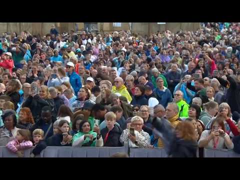 Pope Leo makes first public appearance since lung cancer surgery