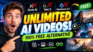 Details Best FREE Alternatives to Grok AI, Veo 3 & Seedance 2.0 🔥 Unlimited AI Videos! Guide