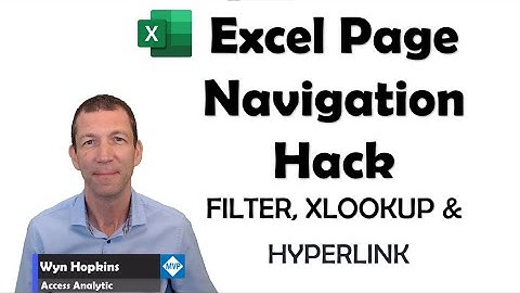 Excel Page Navigation Hack