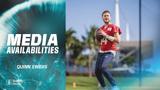 QB Quinn Ewers meets with the media | Miami Dolphins