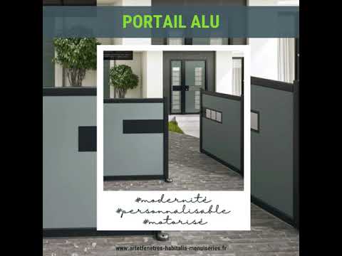 Habitalia -Portail aluminium motorisé sur mesure