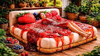 This Bed Is Made of Melted Strawberries… 🍓  Hypnotic AI ASMR